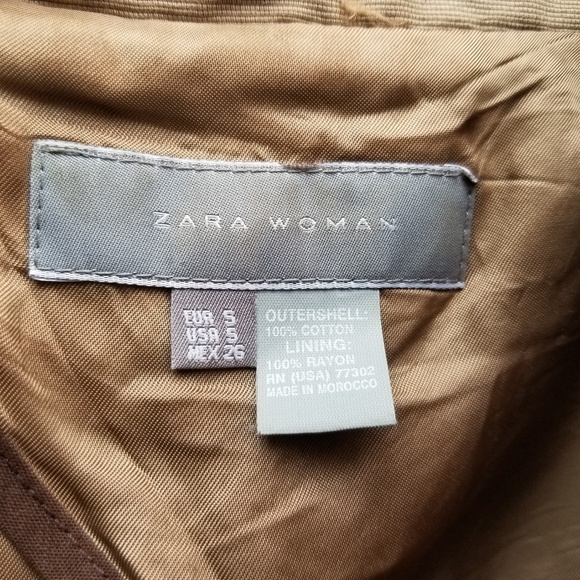 ZARA Mini Trench Dress Size SMALL - Picture 5 of 5